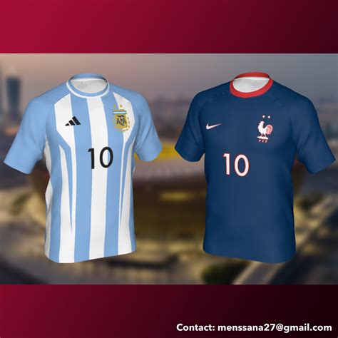 World Cup 2022 Final Argentina France Hypothetical Match Jerseys