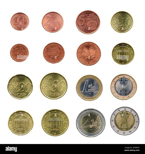 Euro Coins Money Eur Currency Of European Union Full German Series