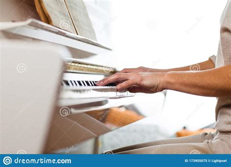Woman Playing Piano Stock Image Image Of Artist Melody