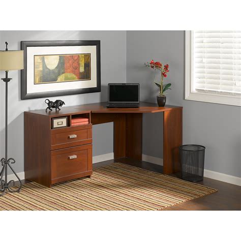 Bush Furniture Wheaton Reversible Corner Desk With File Drawers Multiple Colors