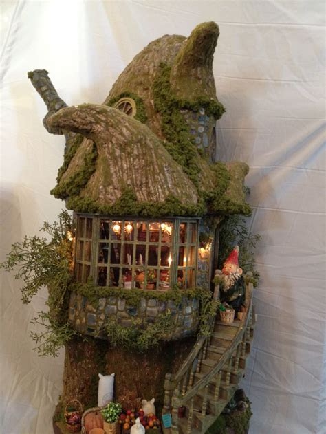The most common modern garden gnome material is cotton. Miniature Gnome House made out of paper clay | Miniature ...