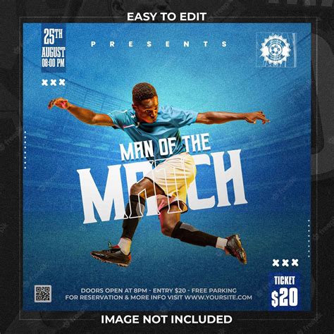 Premium Psd Football Man Of The Match Sport Social Media Banner Template