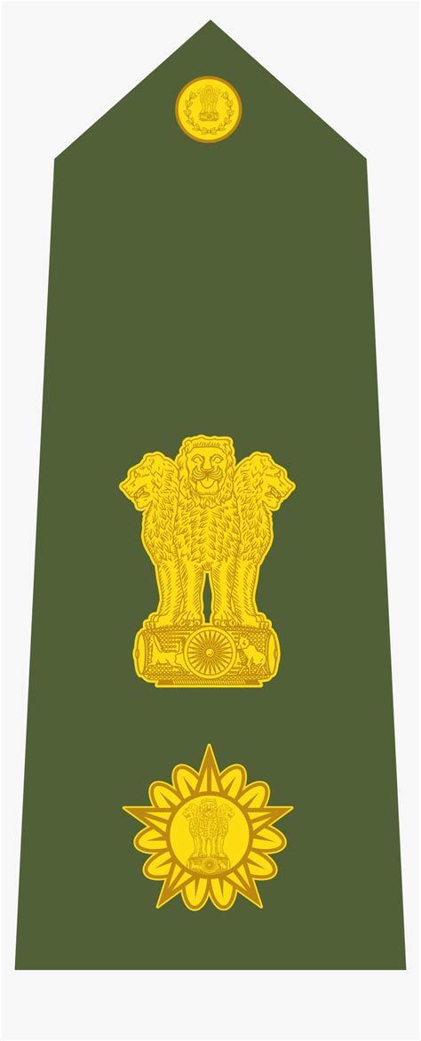 Indian Army Major Rank Png Download Major General Rank India