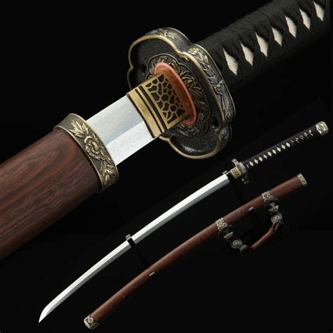 Tachi Sword Real Handmade Full Tang Japanese Katana Samurai Sword Ebay