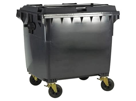 660l Industrial Plastic Trash Can With Wheels Outdoor Use Dustbin Buy