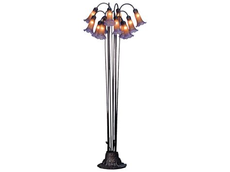 Meyda Tiffany Pond Lily Amber And Purple Floor Lamp My15946