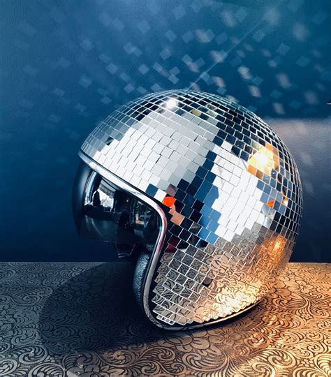 Disco Ball Helmet With Retractable Visor Quick Delivery Etsy