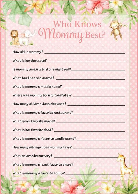 Who Knows Mommy Best Play This Fun Baby Shower Game To Find Out How