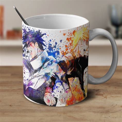 Naruto Vs Sasuke Mug Cup Home Decal Milk Beer Cups