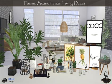 Tuomo Scandinavian Living Decor Sims 4 Mod Download Free