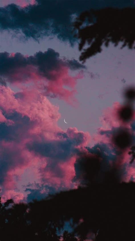 Crescent Moon In The Pink Sky In 2020 With Images