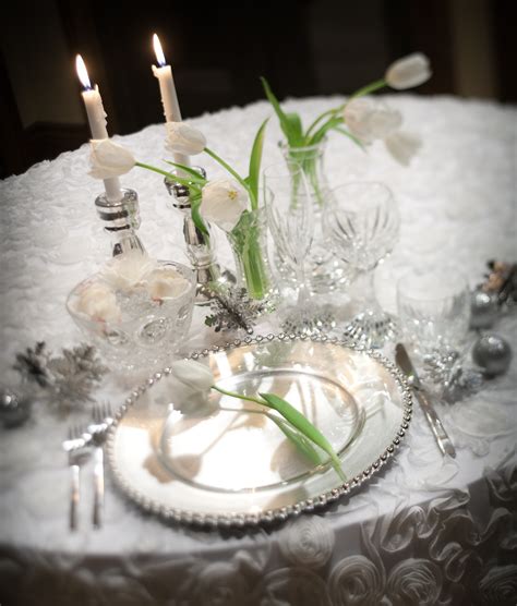 Stunning Winter Wonderland Wedding Reception Tablescape
