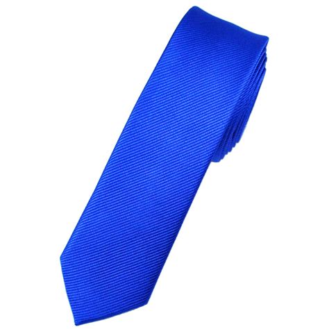 Plain Royal Blue Silk Skinny Tie From Ties Planet Uk