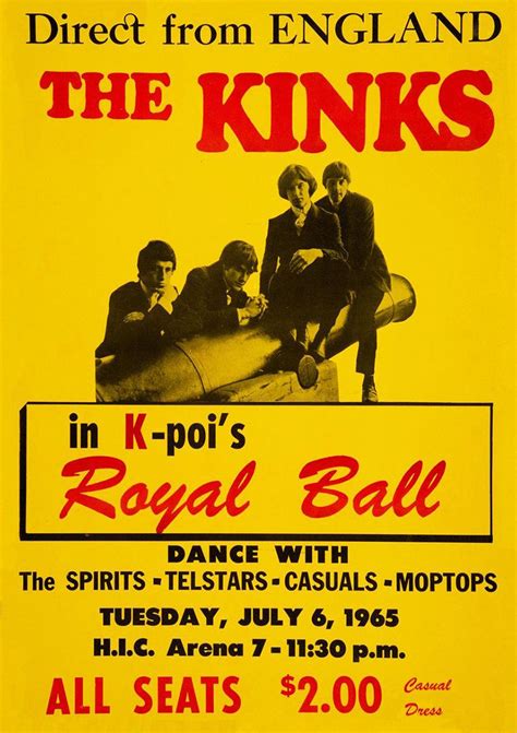 The Kinks Honolulu Concert Posters Vintage Concert Posters Vintage Music Posters