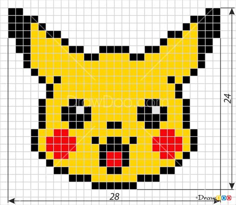 How To Draw Pikachu Pixel Cartoons