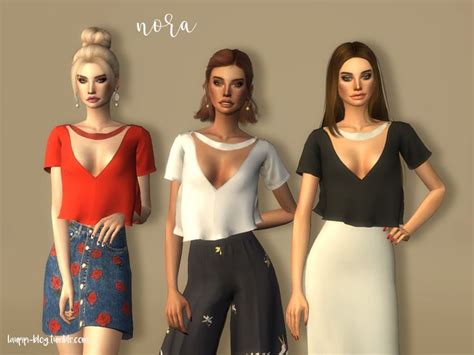 New T Shirt New Mesh Found In Tsr Category Sims 4 Female Everyday