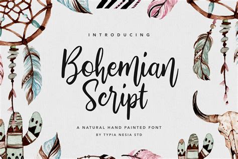 Bohemian Script 248613 Bohemian Font Boho Fonts Script