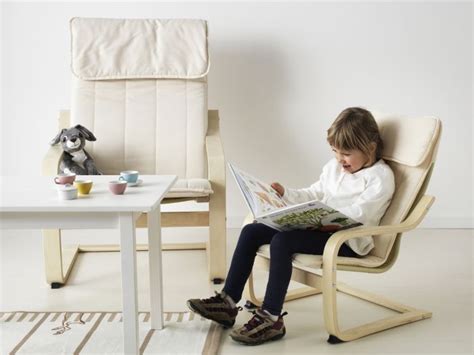A range of various seat cushions makes it easy to change the look of your poäng and your living room. POÄNG Children's armchair - birch veneer, Almås natural ...