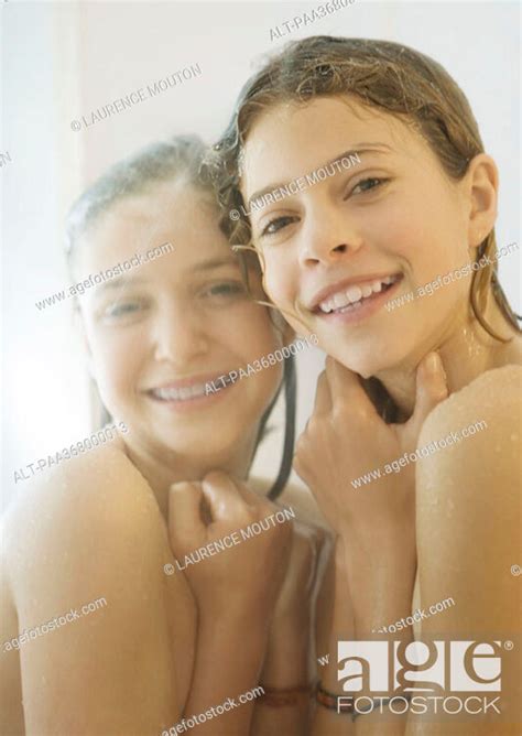 Preteen Girls In Shower Together Stock Photo Picture And Royalty Free