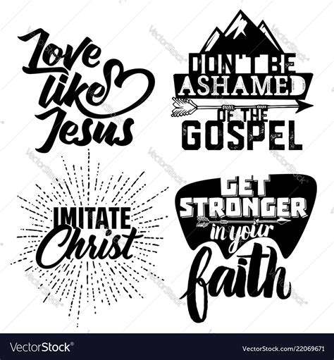 Christian Typography And Lettering Royalty Free Vector Image