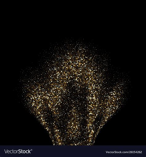 Golden Glitter Particles Sparkling Splash Burst Vector Image