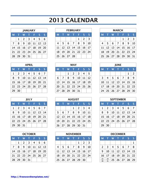 Word 12 Month Calendar Calendar Template 2016