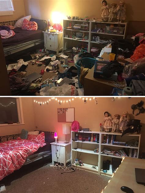 28 Bedroom Photos Of People Who Suffer From Depression Before And After Being Cleaned Demilked