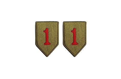 Us Army 1st Infantry Division With Red 1 Ocp Patch With Hook Fastene