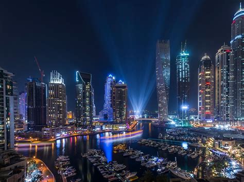 Dubai Skyscrapers Boats Wallpaper Hd City 4k Wallpape