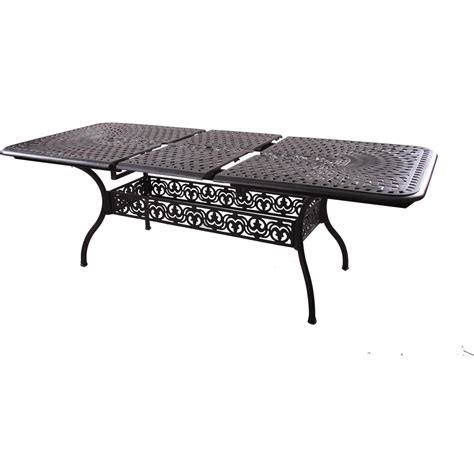 Series 60 92 X 42 Inch Rectangular Cast Aluminum Patio Dining Table W
