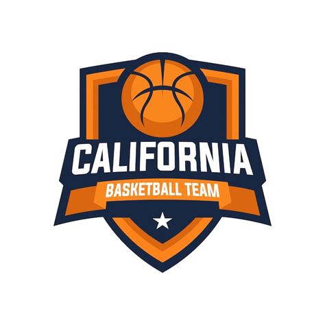 Premium Vector California Basketball Team Logo Badge