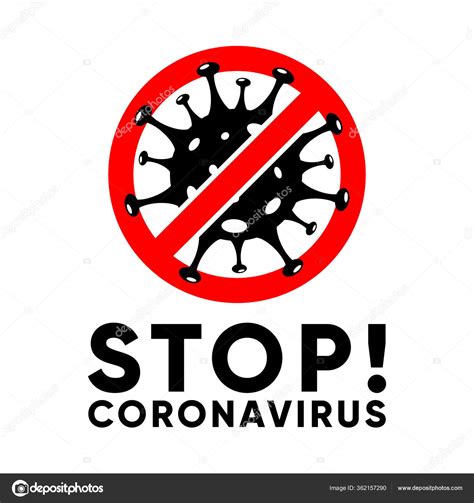 Anzeichen Vorsicht Coronavirus Stop Coronavirus Coronavirus Gefahr Und Risiko Für — Stockvektor 