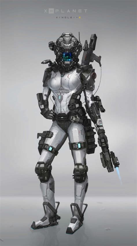 sciencefictionfuture by xinglei xuan female cyborg female armor cyborg girl sci fi armor