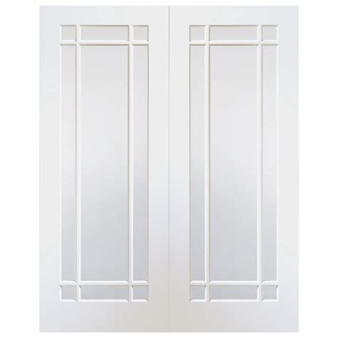 Xl Joinery Internal White Primed Cheshire Pair With Clear Glass