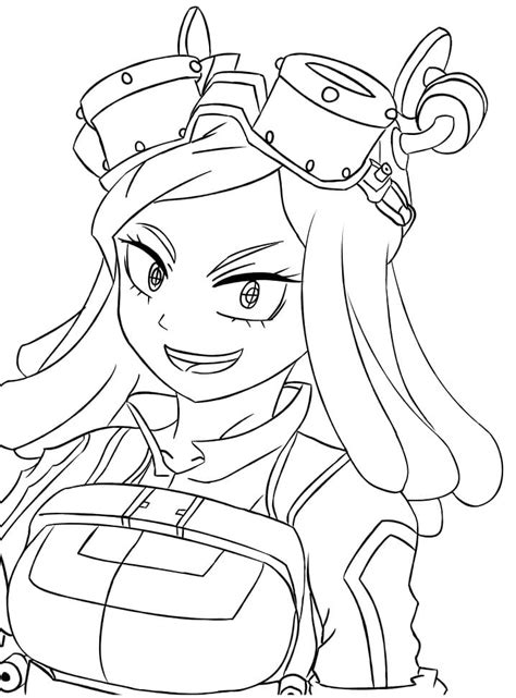 Mei Hatsume From My Hero Academia Coloring Page Anime Coloring Pages