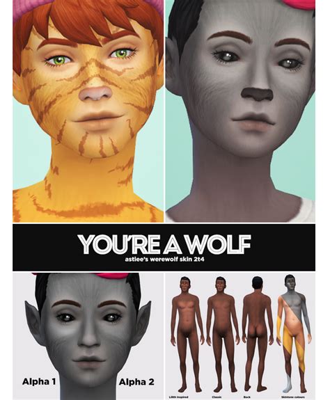Sims 4 Werewolf Non Default Skin Overlay Sims Sims 4 Sims 4 Cc Finds