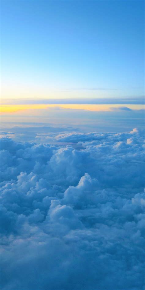 Download 1080x2160 Wallpaper Clouds And Sunset Sky Sea Of Clouds