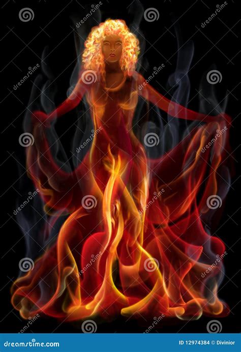 Fiery Woman Stock Illustration Illustration Of Feeling 12974384
