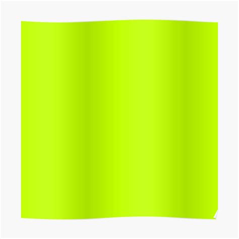 Bitter Lime Neon Green Yellow Solid Color Poster By Podartist Redbubble