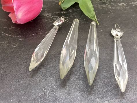 Vintage Chandelier Crystals Inch And Inch Tear Drop Prisms