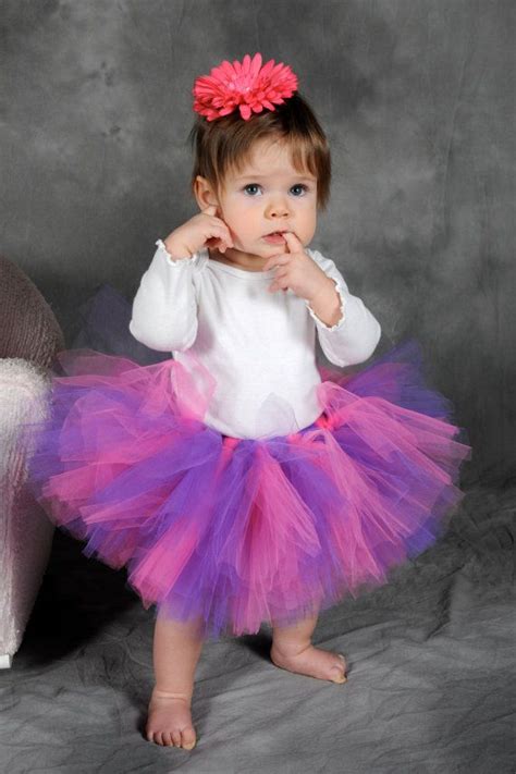 Baby Tutu Purple And Hot Pink Newborn 6m 9m 12m By Elliegracecrafts On