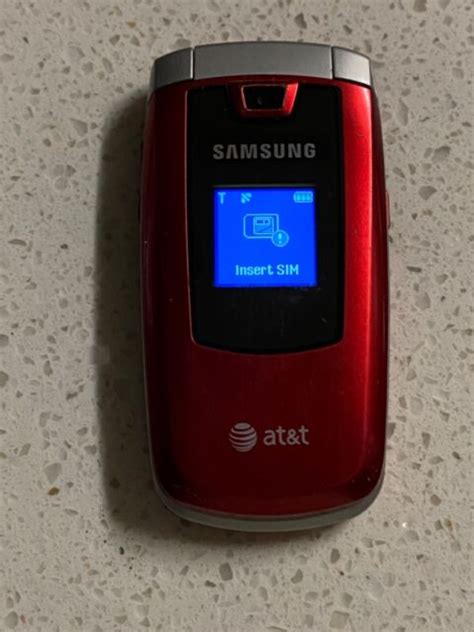 Samsung Sgh A437 Red Atandt Flip Phone No Return Ebay