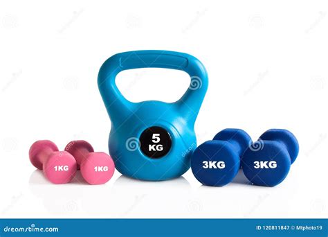 Kettlebell And Dumbbells For Weights Training Stock Image Image Of