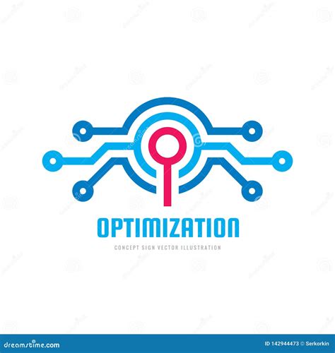 Optimization Concept Business Logo Template Vector Illustration