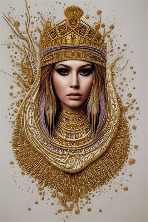 queen cleopatra hyper realistic ultra intricate graphic · creative fabrica