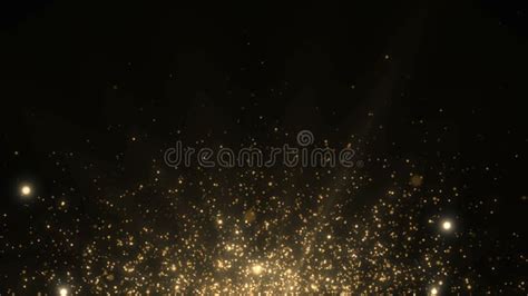 Particles Gold Glitter Awards Dust Abstract Background Loop Stock Video