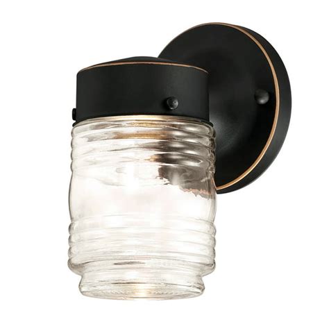 Design House 587253 Jelly Jar Indooroutdoor Integrated Led Wall Light