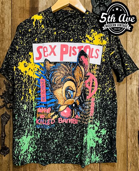 sex pistols who killed bambi aop all over print new vintage band t s vintage band shirts