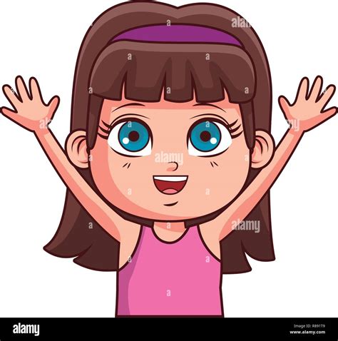 Cute Girl Cartoon Stock Vector Image And Art Alamy