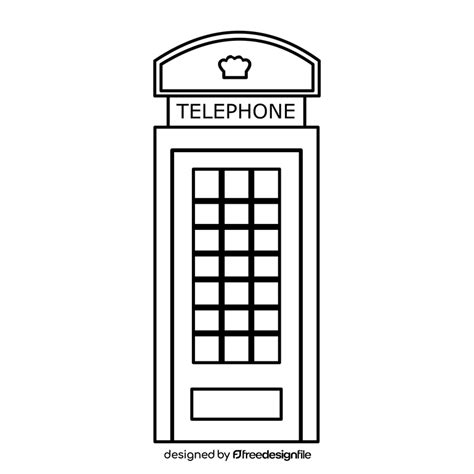 London Phone Booth Black And White Clipart Free Download